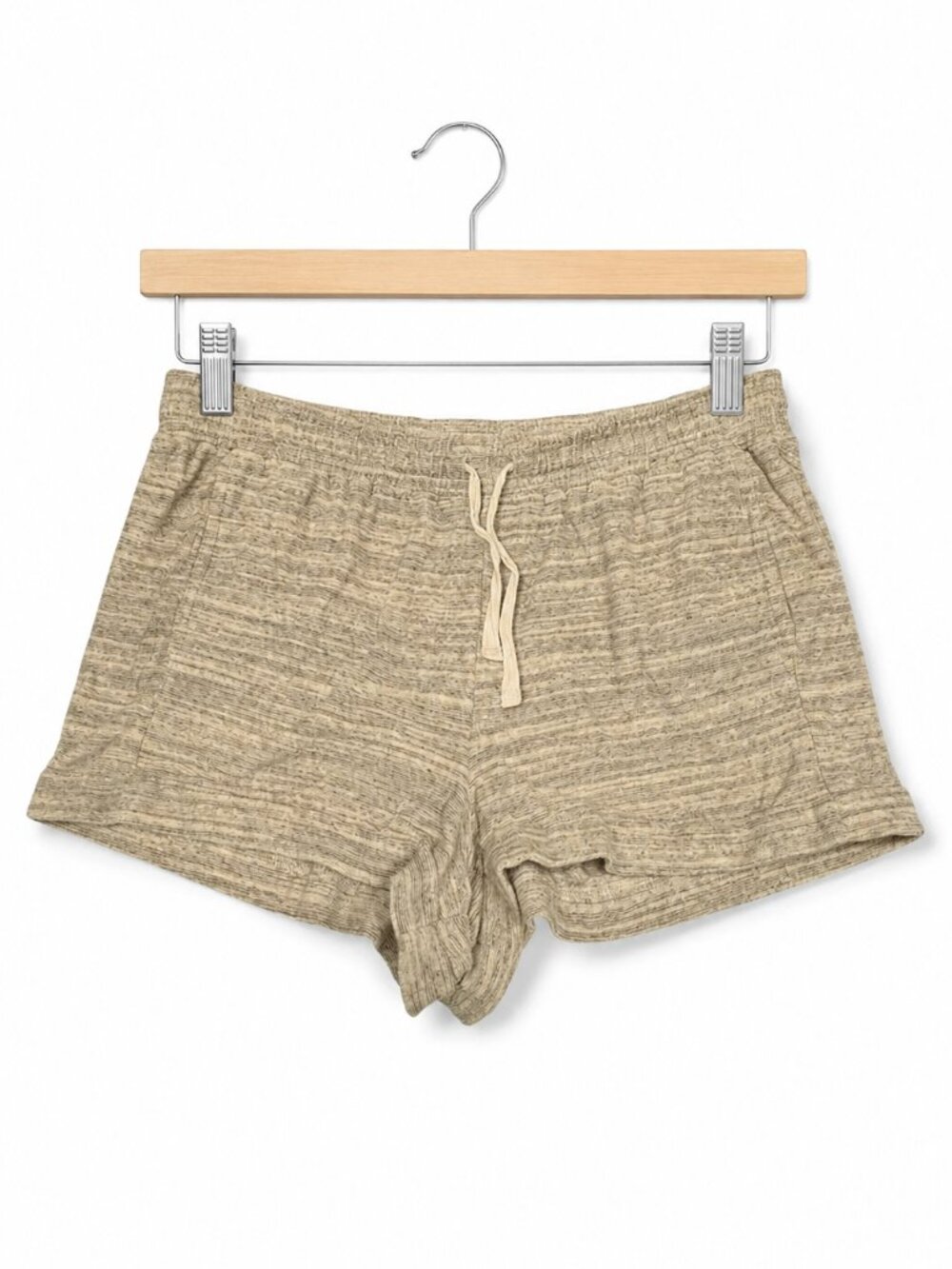 Ann Taylor LOFT Women's Terry Shorts Size XL – Gray/Beige Stripe